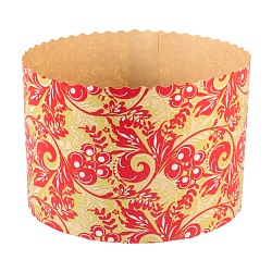 Форма бумажная для кулича "ХОХЛОМА" d= 11 см x h= 8,5 см