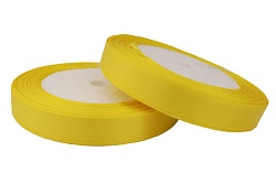 Лента атласная 1,2 см Желтый 23 м