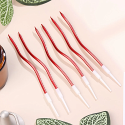 Свечи для торта "Серпантин" 6 шт, красные